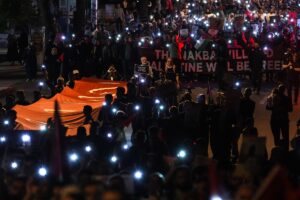 ANKARA (AA) – Ankara Filistin Dayanışma Platformu (ANFİDAP) üyeleri, İsrail'in