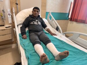 ERZURUM (AA) – Erzincan'da mikserden dökülen beton harcının bir kısmının