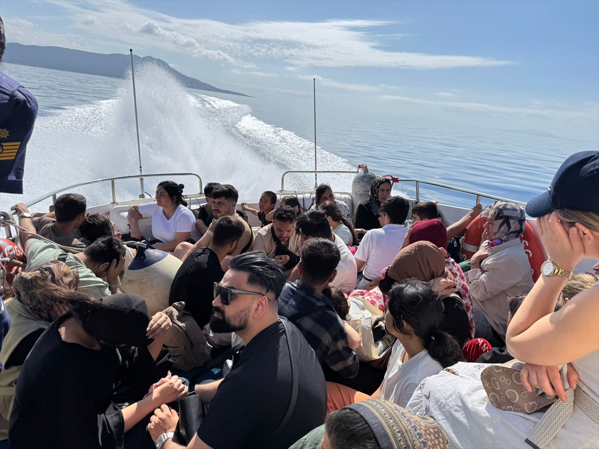 Bodrum açıklarında 95 düzensiz göçmen yakalandı