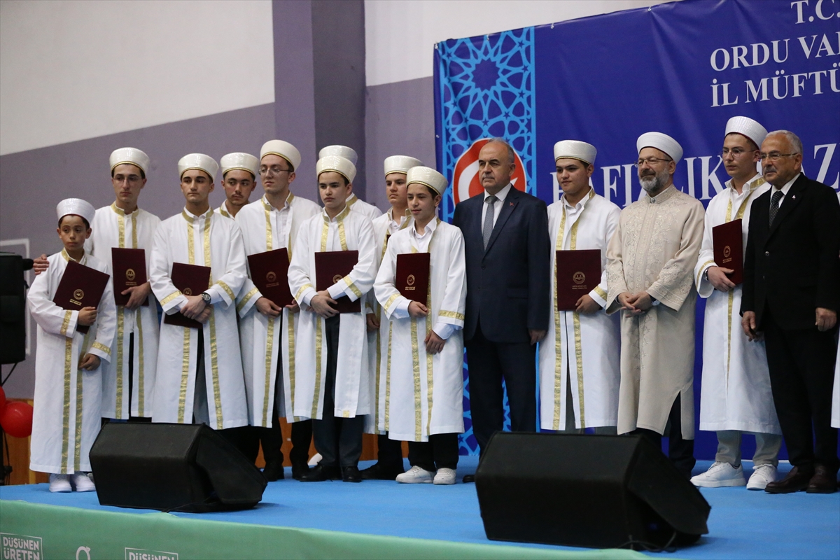 Diyanet İşleri Başkanı Ali Erbaş, Ordu'da hafızlık icazet töreninde konuştu: