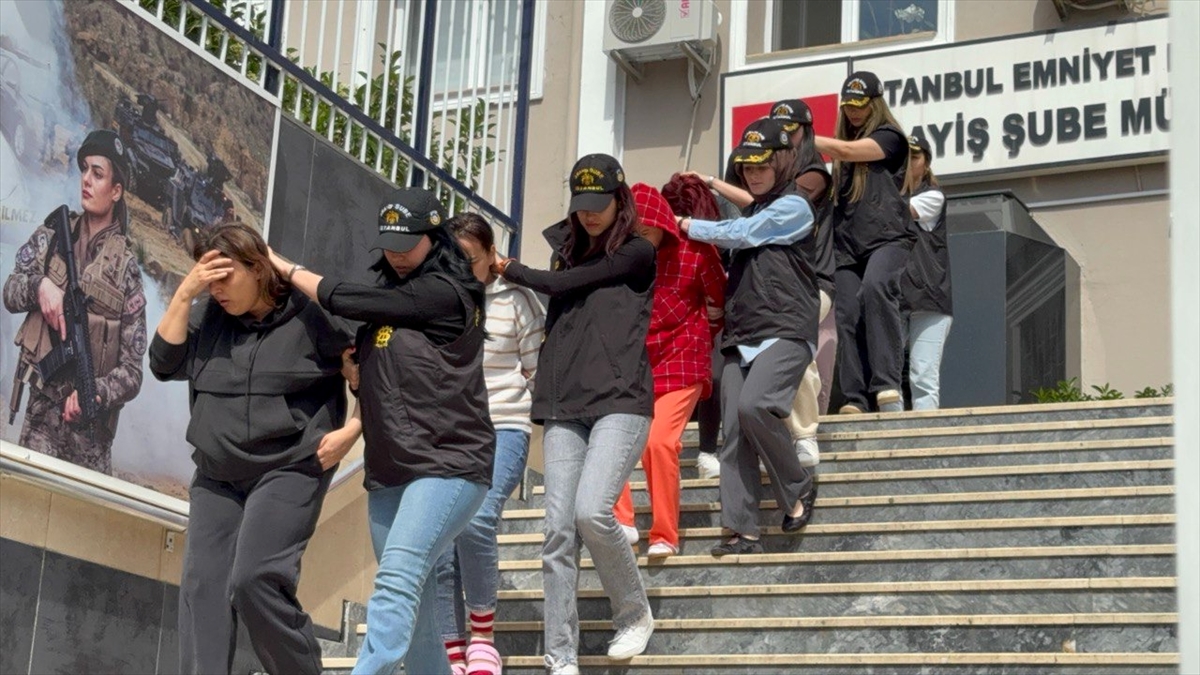 İstanbul'da fuhuş operasyonunda yakalanan 10 şüpheliden 8'i tutuklandı