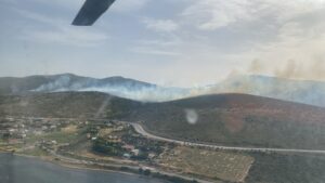 İZMİR (AA) – İzmir'in Urla ilçesinde makilik alanda çıkan yangına