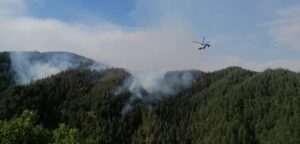 KAHRAMANMARAŞ (AA) – Kahramanmaraş'ın Onikişubat ilçesinde çıkan orman yangınına havadan