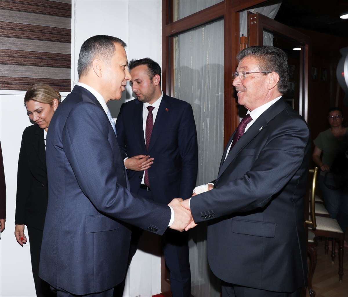KKTC Başbakanı Üstel, İçişleri Bakanı Yerlikaya'yı kabul etti