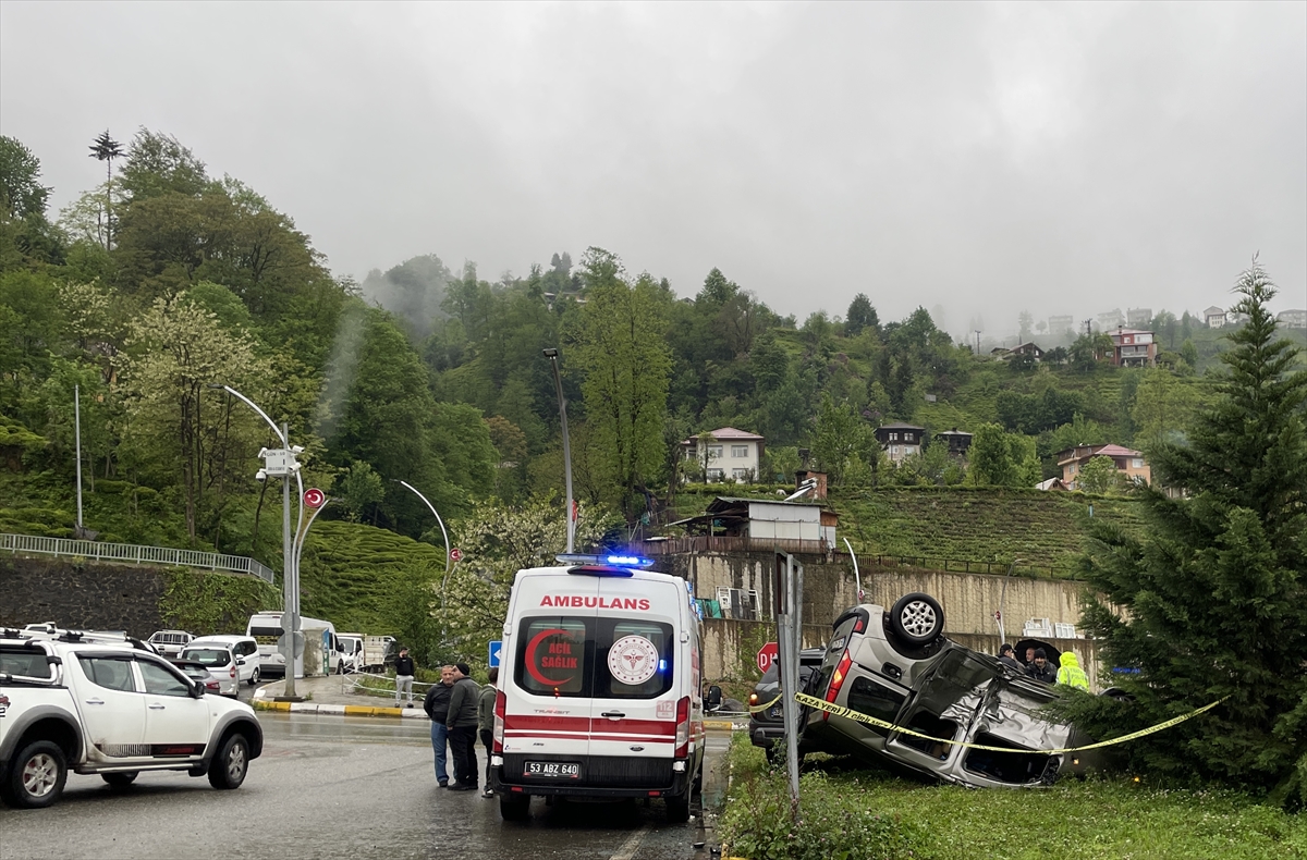 Rize'de hafif ticari araç ile cipin çarpıştığı kazada 1 kişi öldü