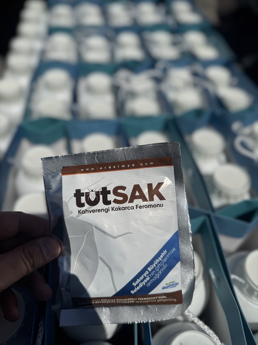 Sakarya'da kahverengi kokarca zararlısına karşı geliştirilen ürünler çiftçilerle buluşturuldu