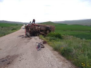 SİVAS (AA) – Sivas’ın Şarkışla ilçesinde meydana gelen trafik kazasında