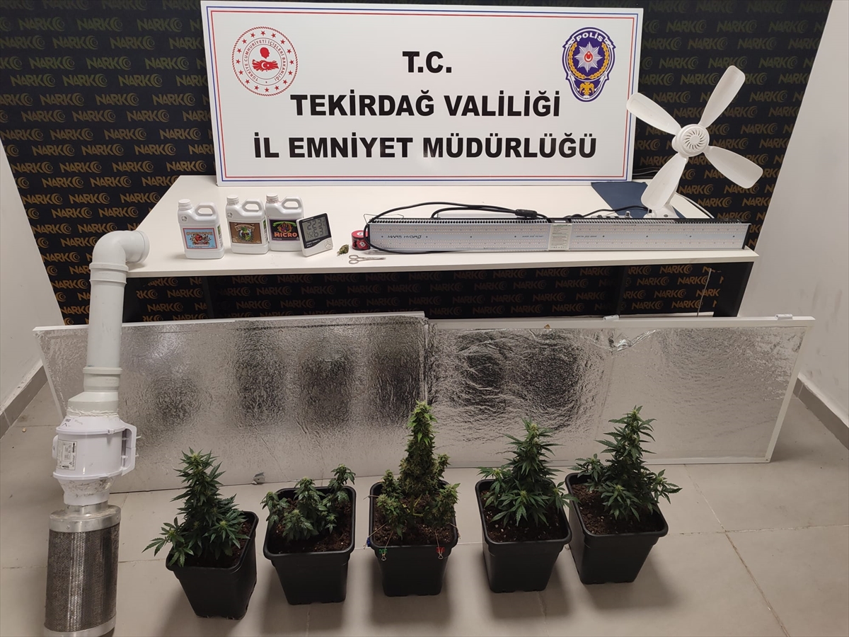 Tekirdağ'da iklimlendirme sistemiyle uyuşturucu üreten 2 zanlı gözaltına alındı