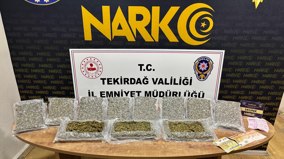Tekirdağ'da uyuşturucu operasyonlarında yakalanan 10 şüpheli tutuklandı