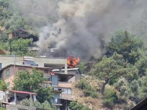 ADANA (AA) – Adana'nın Feke ilçesinde bir evde çıkan yangın