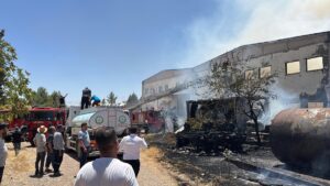 ADIYAMAN (AA) – Adıyaman Organize Sanayi Bölgesi'ndeki bir fabrikada çıkan