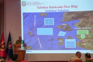 - Tatbikatın ilk senaryosu Ege Denizi'nin uluslararası sularında ve hava