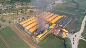 ANKARA (AA) – Ankara'nın Çubuk ilçesinde bir firmaya ait yumurta