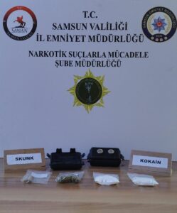 SAMSUN (AA) – Samsun'da bir otomobilde "Çakır" adlı narkotik dedektör