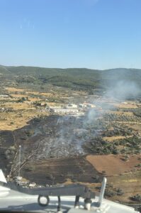 MUĞLA (AA) – Muğla'nın Bodrum ilçesinde tarım arazisinde çıkan yangın
