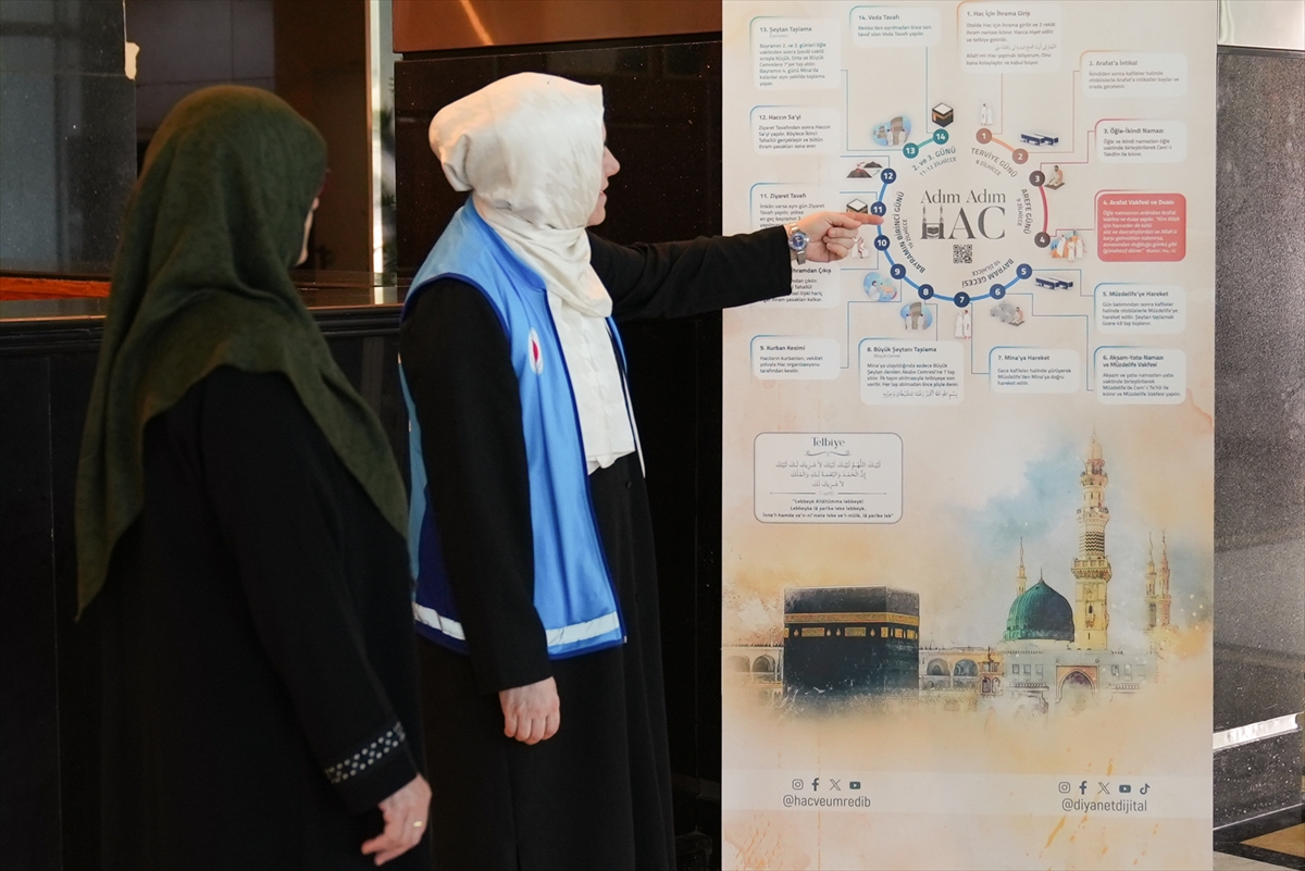 Diyanet İşleri Başkanlığından hacılar için “Adım Adım Hac İbadeti” infografiği