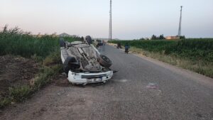 DİYARBAKIR (AA) – Diyarbakır'ın Bismil ilçesinde otomobilin devrilmesi sonucu 1