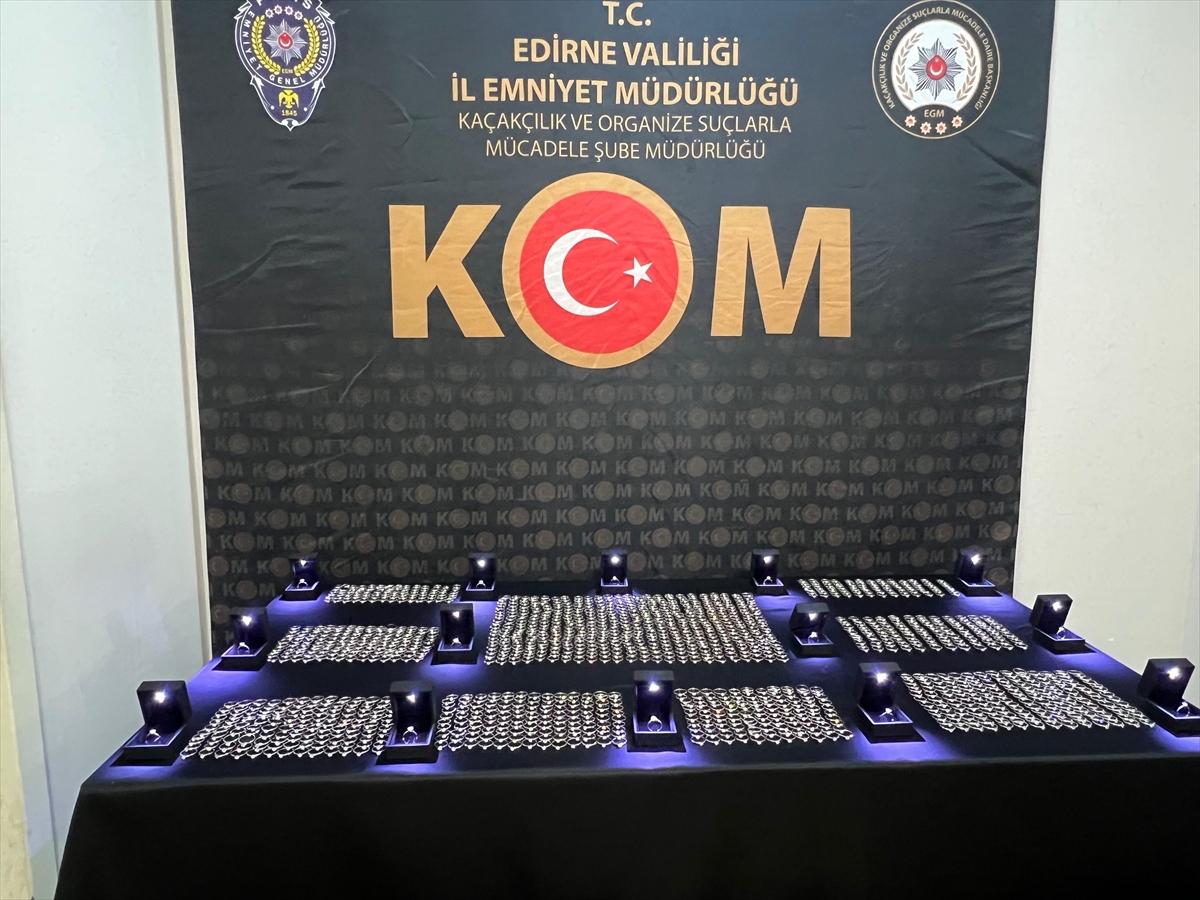 Edirne polisi piyasa değeri 50 milyon liralı olan kaçakçılığı önledi