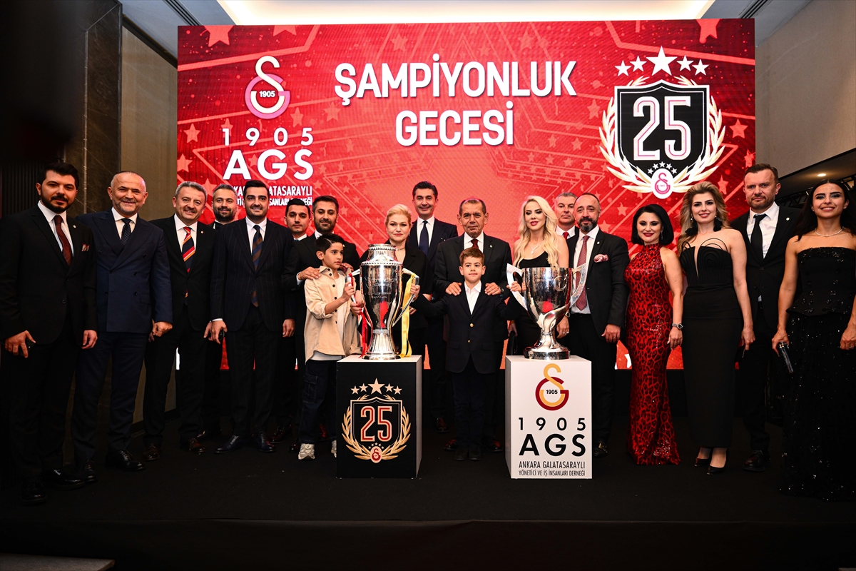 Galatasaray'ın 25. şampiyonluğu Ankara'da kutlandı
