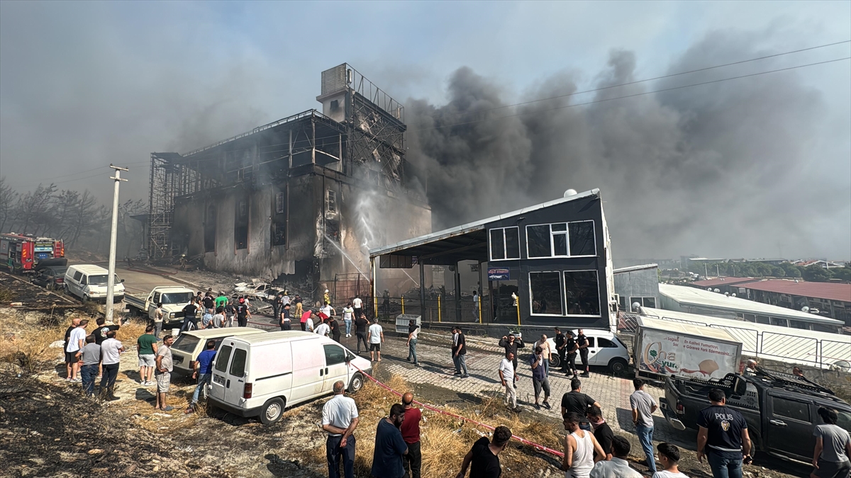 GÜNCELLEME – İzmir'de çöplükte başlayıp ormanlık alana sıçrayan yangına müdahale ediliyor