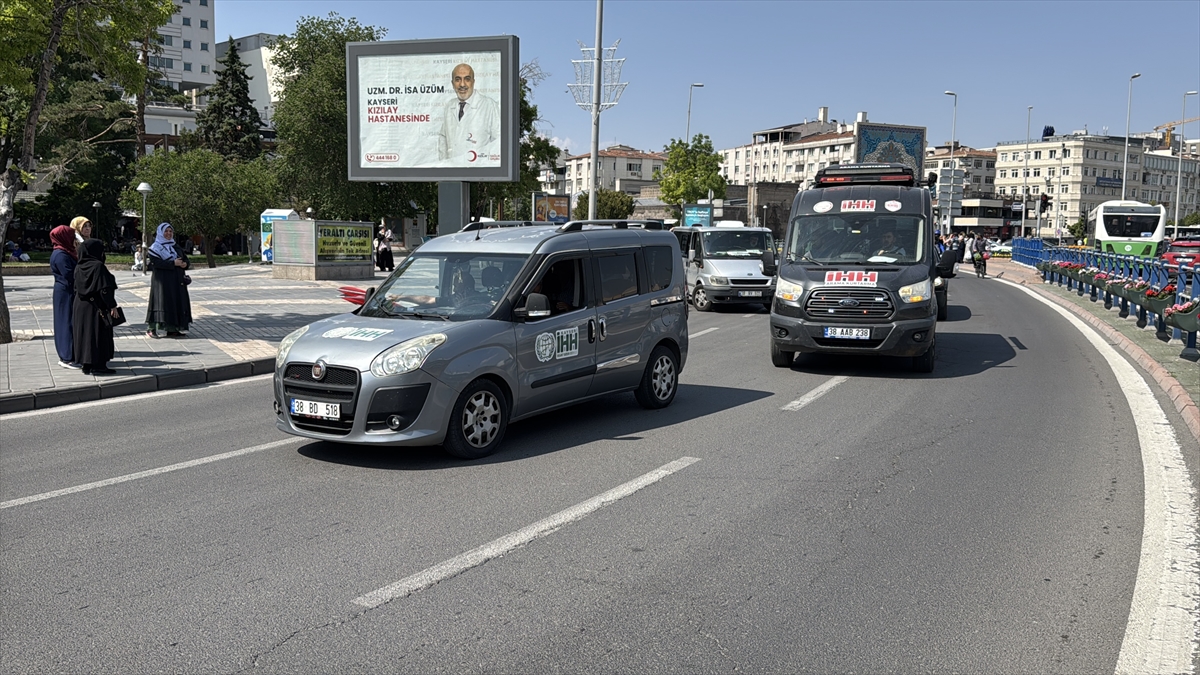 “Küresel Gazze Yürüyüşü”ne katılacak Kayseri kafilesi yola çıktı