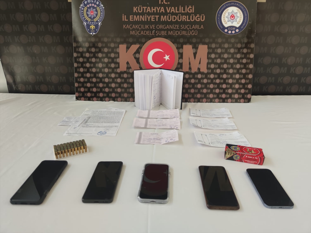 Kütahya'da tefecilik operasyonunda 6 şüpheli yakalandı