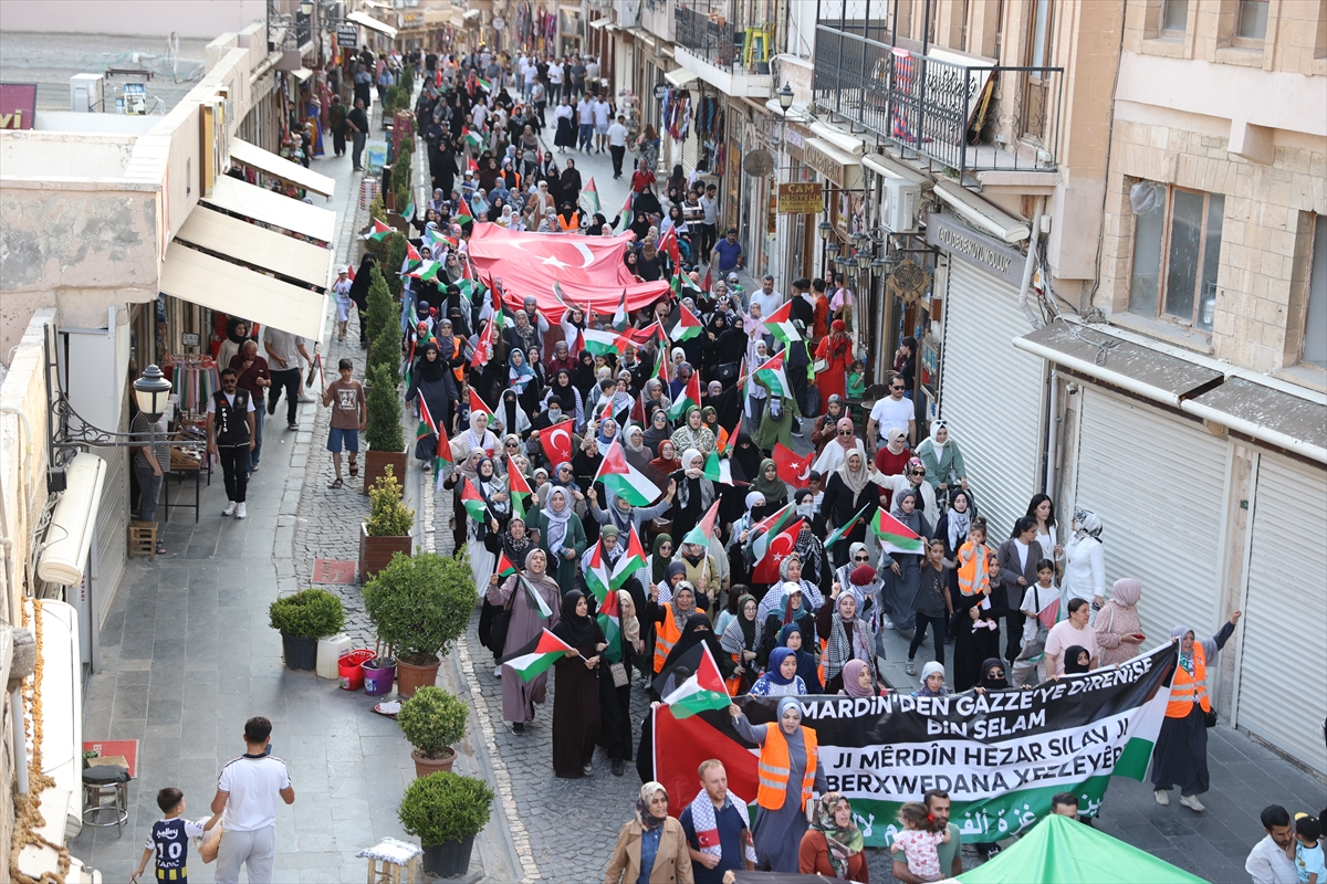 Mardin'de, İsrail'in Gazze'ye saldırıları protesto edildi
