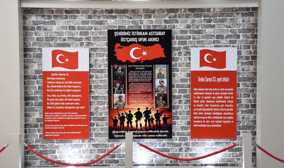 Şehit Üstçavuş Ufuk Akıncı'nın anısına Erzurum'da kütüphane açıldı