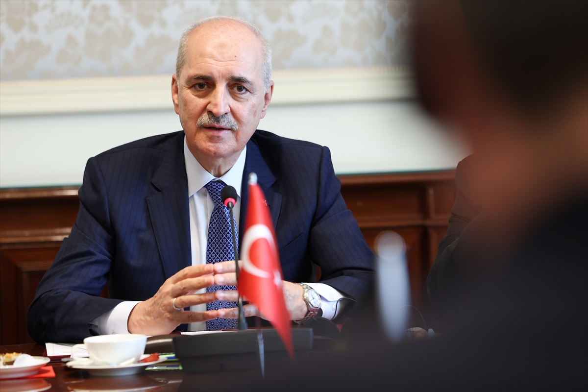 TBMM Başkanı Kurtulmuş, Belçika Senato Başkanı Vincent Blondel ile görüştü