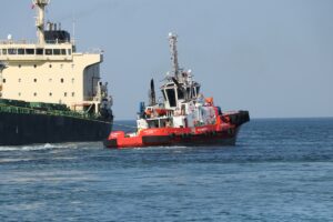 TEKİRDAĞ (AA) – Tekirdağ'ın Şarköy ilçesinde karaya oturan kuru yük