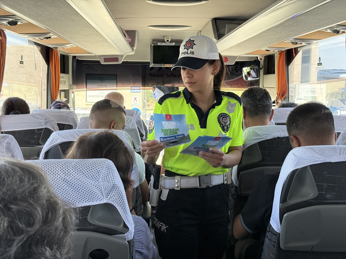 Tekirdağ'da Kurban Bayramı öncesinde yolcu otobüsleri denetlendi