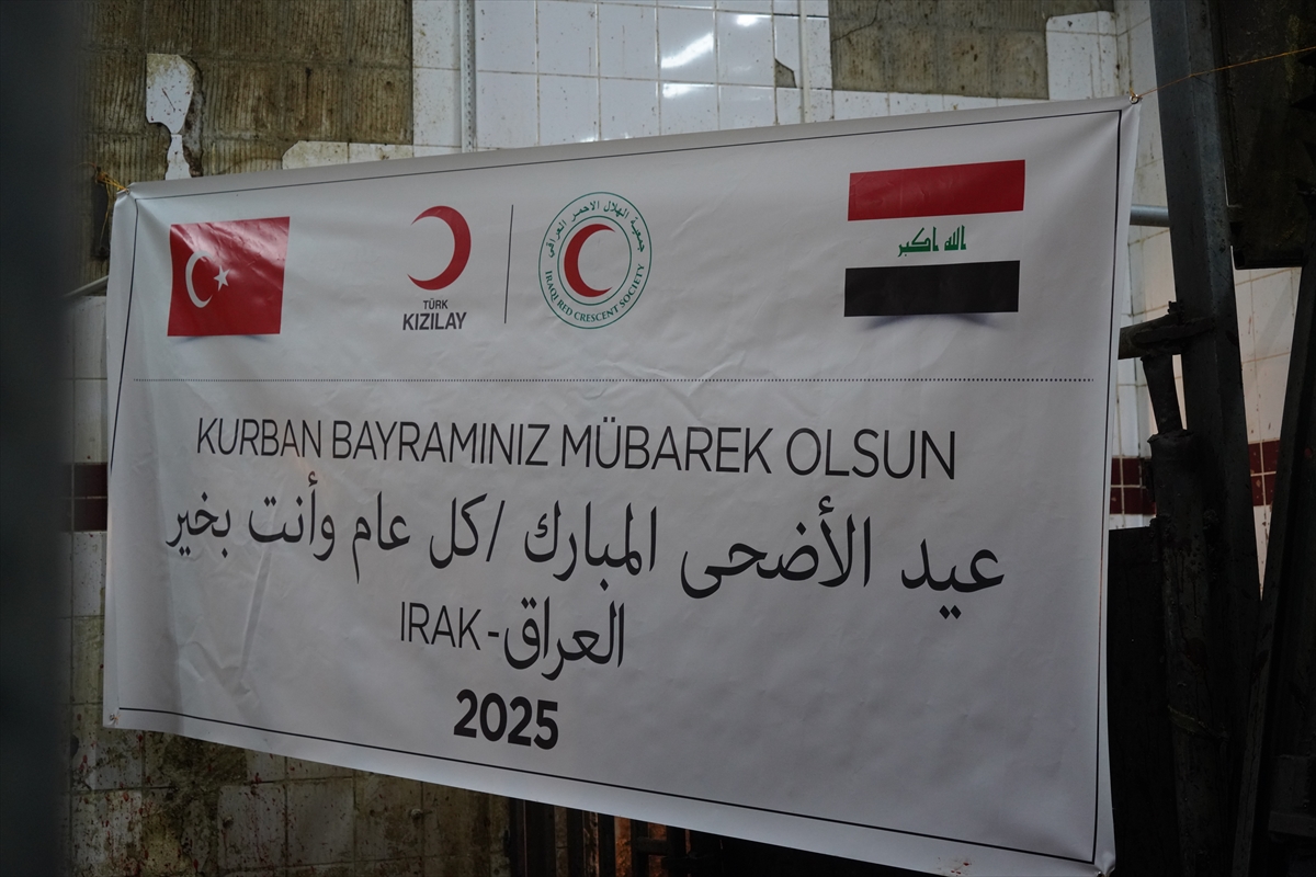 Türk Kızılay’dan Irak’ta ihtiyaç sahibi ailelere dokuz tonluk kurbanlık et bağışı