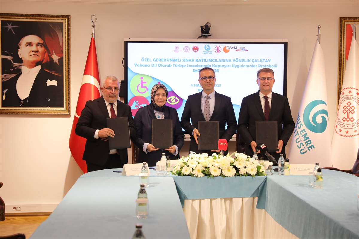 YEE, MEB, ÖSYM ve TDK'den özel gereksinimli bireylerin “Türkçe yabancı dil” sınavlarında eşitlikleri için protokol