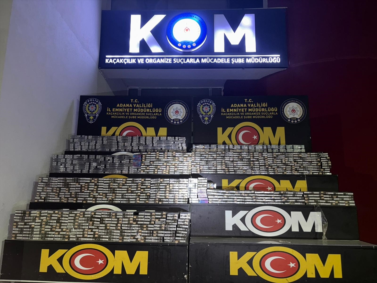 Adana'da bir tankerde 19 bin 595 paket kaçak sigara ele geçirildi