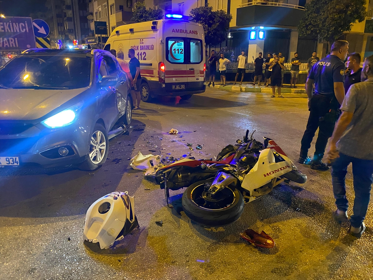 Adana'da ciple çarpışan motosikletin sürücüsü öldü