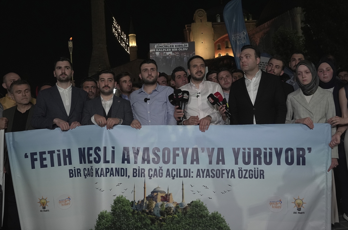 AK Parti Genel Merkez Gençlik Kollarından “Fetih Nesli Ayasofya'ya Yürüyor” etkinliği