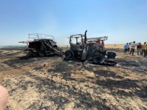 AKSARAY (AA) – Aksaray'ın Eskil ilçesinde çıkan yangında bir balya