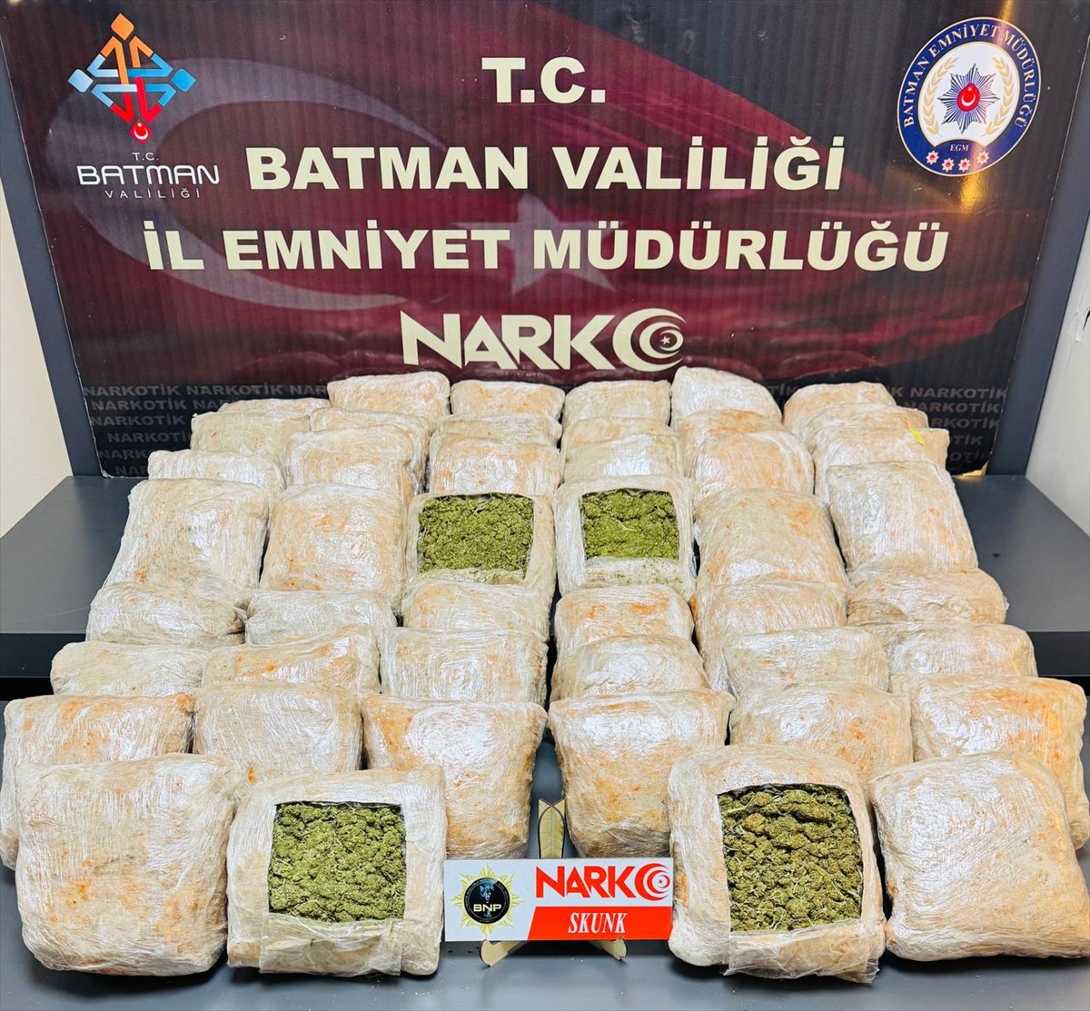Batman'da çimento yüklü tırda 27 kilogram sentetik uyuşturucu ele geçirildi