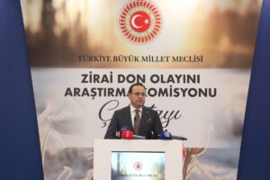 BURDUR (AA) – Burdur'da Zirai Don Olayını Araştırma Komisyonu Çalıştayı,