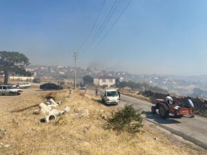 ÇANAKKALE (AA) – Çanakkale'nin Ayvacık ilçesinde çıkan orman yangını nedeniyle