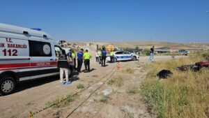 ÇORUM (AA) – Çorum'da devrilen üç tekerlekli elektrikli motosikletin sürücüsü