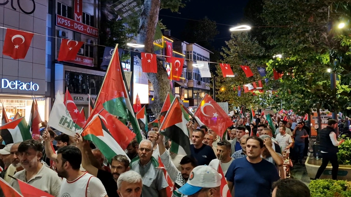 Kocaeli'de Filistin'e destek yürüyüşü yapıldı