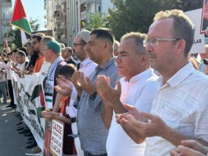 MARDİN (AA) – Mardin'de, İsrail'in Gazze'ye yönelik saldırıları protesto edildi.