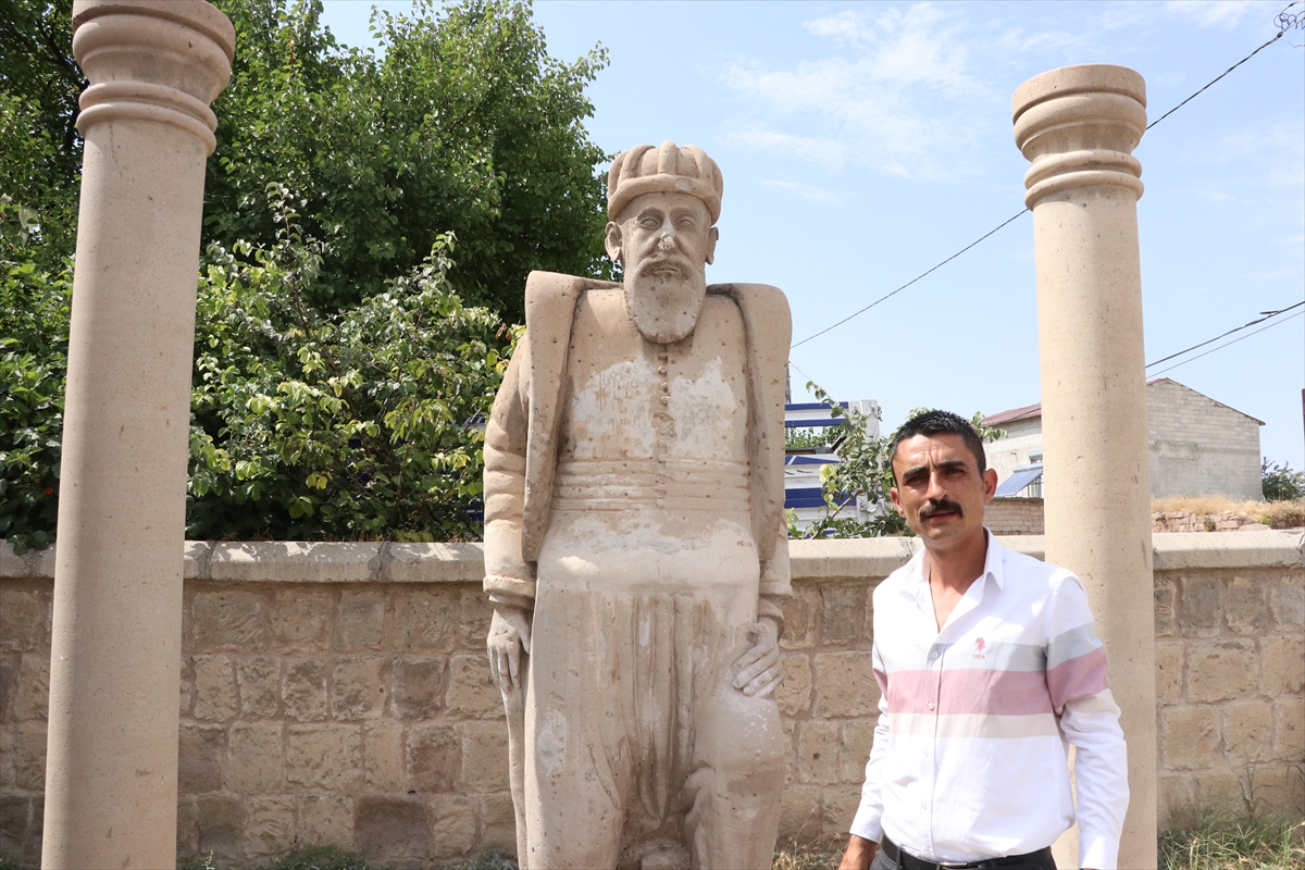 Mimar Sinan'ın doğup büyüdüğü mahallede tahrip edilen heykeli onarıldı