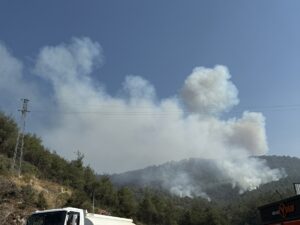 - Ekipler, havadan ve karadan müdahaleyle alevleri kontrol altına almak
