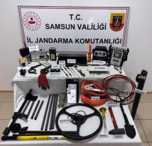SAMSUN (AA) – Samsun’un Ladik ilçesinde kaçak kazı için keşif