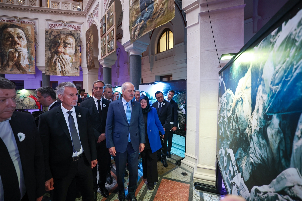TBMM Başkanı Kurtulmuş, Bosna Hersek’te “Yer Altında” sergisinin açılışında konuştu: