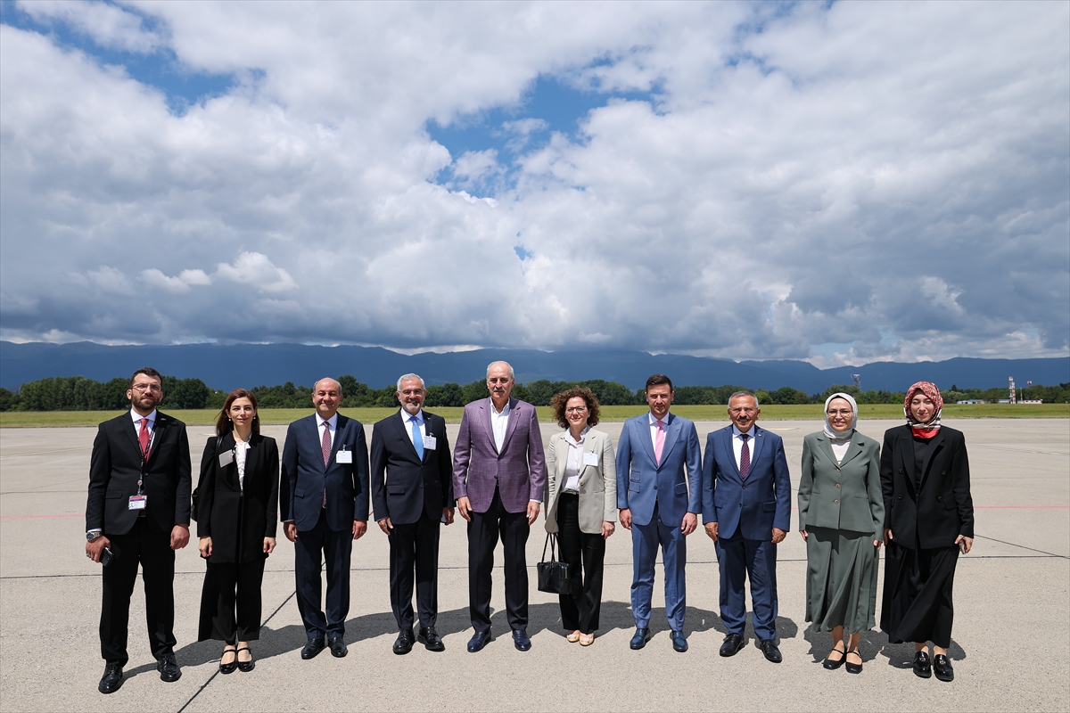 TBMM Başkanı Kurtulmuş, Cenevre'ye geldi