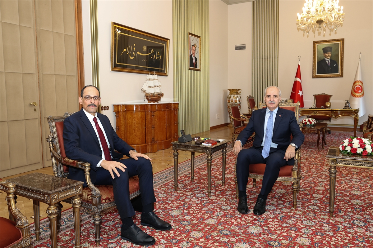 TBMM Başkanı Kurtulmuş, MİT Başkanı Kalın'ı kabul etti