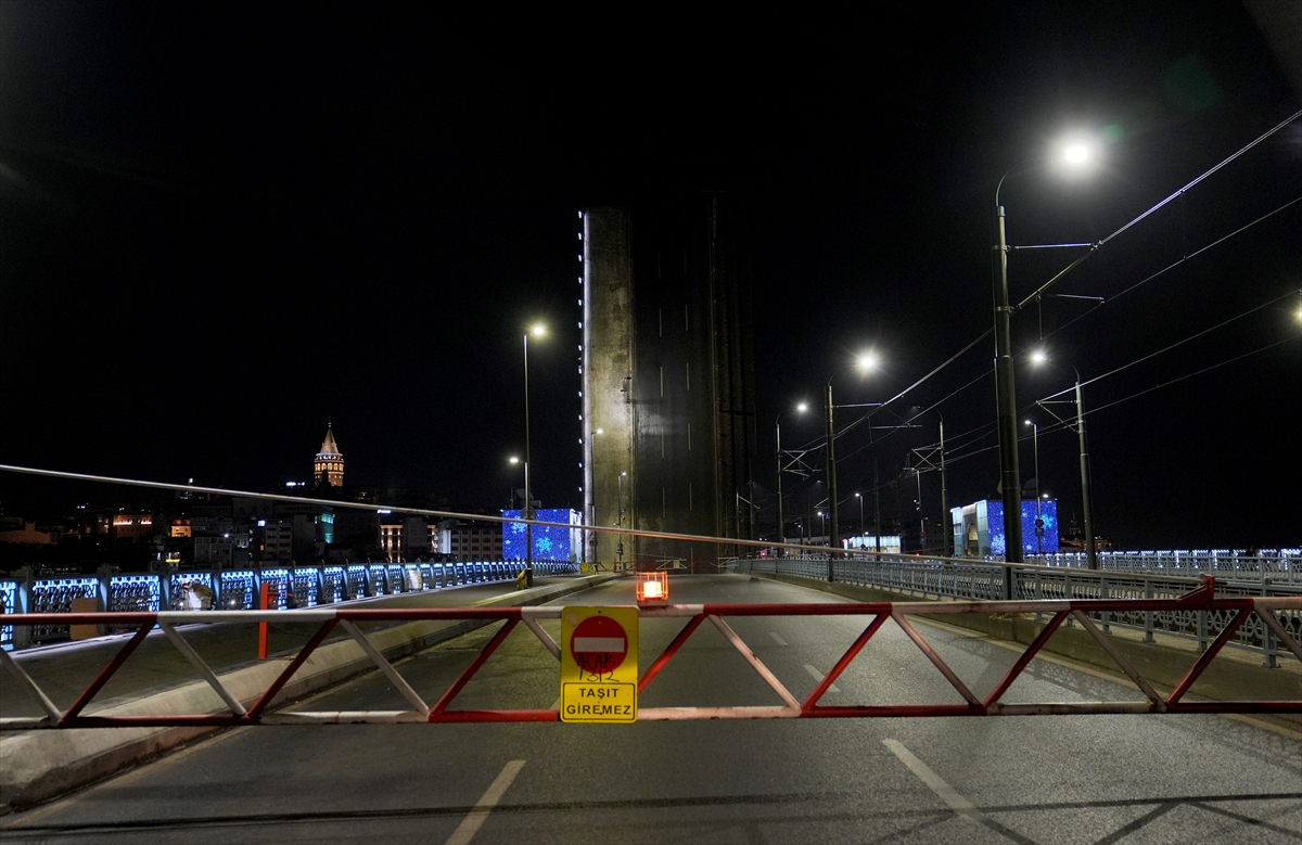 Yeni Galata Köprüsü bakım onarım çalışması nedeniyle trafiğe kapatıldı